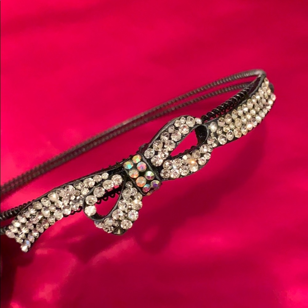 Silver & Rainbow Bow Headband